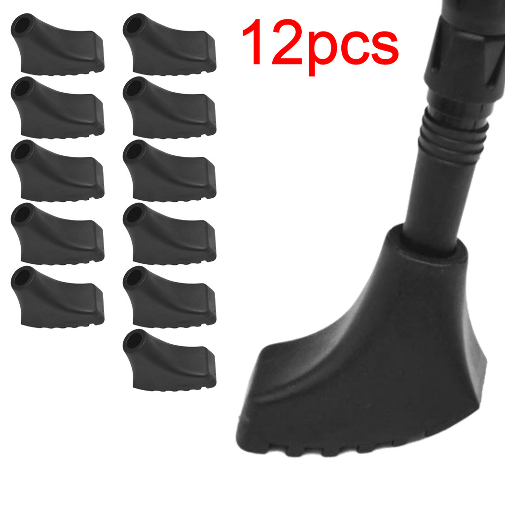 Baipeak12 ชิ้น Nordic Walking Pole Trekking Pole Tip Protectors แผ่นยางบัฟเฟอร์เปลี่ยนเคล็ดลับ End ส