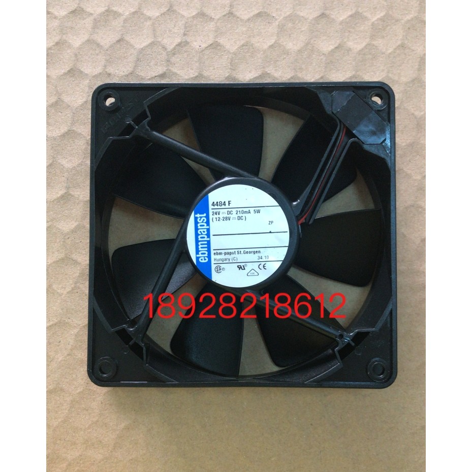 เยอรมนี ebm TYP 4484F 12 ซม. 12025 24V 210mA 5W Axial Fan พัดลมอินเวอร์เตอร์