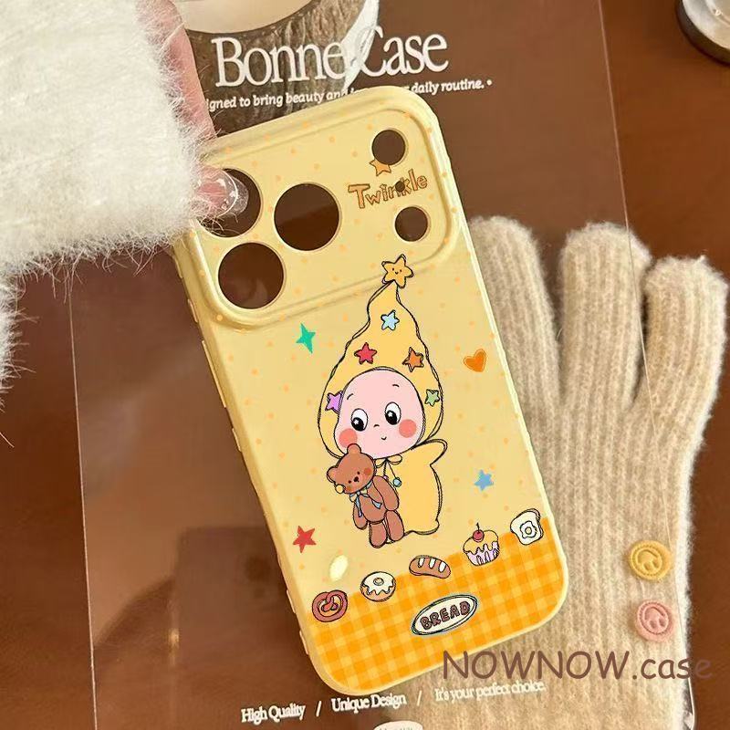 สําหรับ IPhone 17 16 15 14 plus 13 12 11 Pro Max 7 8 plus น่ารัก Star People Bear Side Love Window เคสโทรศัพท์ปกอ่อน