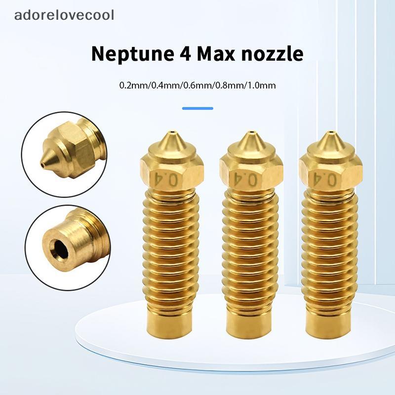 ADTH สําหรับ Elegoo Neptune 4 Plus หัวฉีดทองเหลืองเหล็กชุบแข็ง 0.2 0.4 0.6 0.8 1.0 มม.3D เครื่องพิมพ