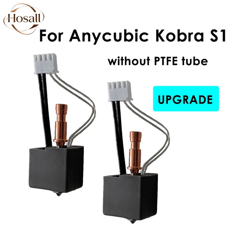 HB สําหรับ Anycubic Kobra S1 อัพเกรด Hotend ใหม่โลหะคอหัวฉีดเหล็กชุบแข็ง 0.4 สําหรับ Anycubic Kobra 