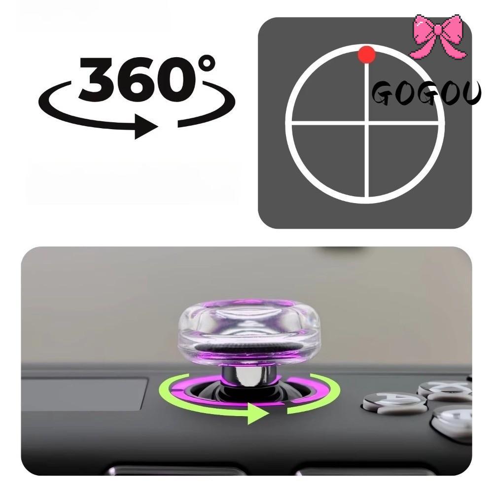 GOGOU Stick Thumb Grip, อุปกรณ์เสริมเกม Transprent Liquid ซิลิโคนจอยสติ๊ก Caps, Anti-slip Rocker Cap สําหรับ Legion Go 2
