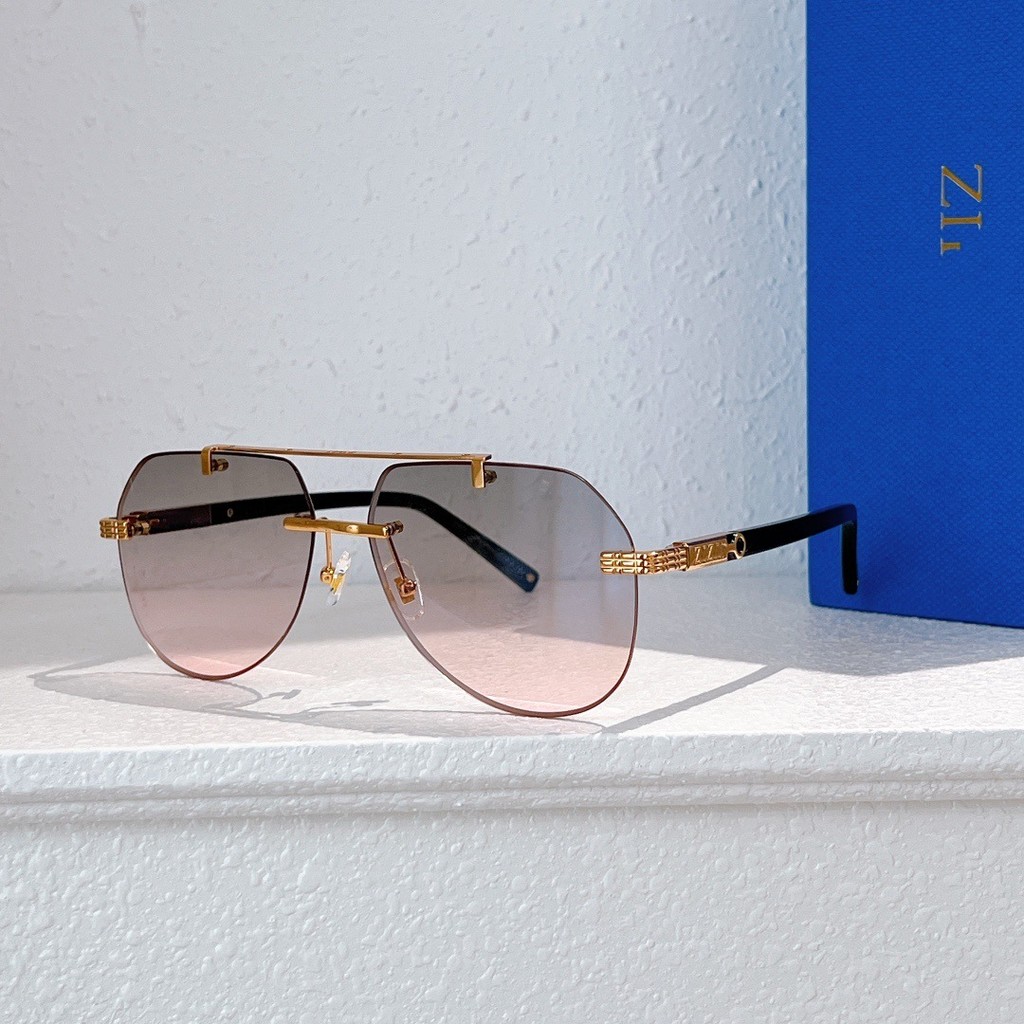 IO5C ZI-I 2025 แว่นตากันแดดแฟชั่นอินเทรนด์แว่นตากันแดด Frameless ตัดขอบแว่นตากันแดดขับรถคางคกแว่นตา 