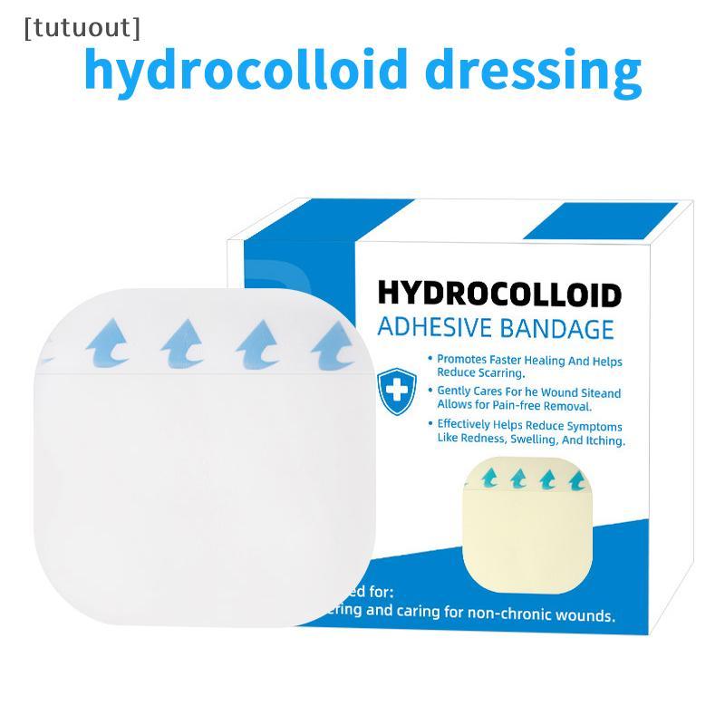[tuout] 1/5 ชิ้น Self-Adhesive Patch Hydrocolloid Dressing มองไม่เห็น Breathable Wound Plaster Band 
