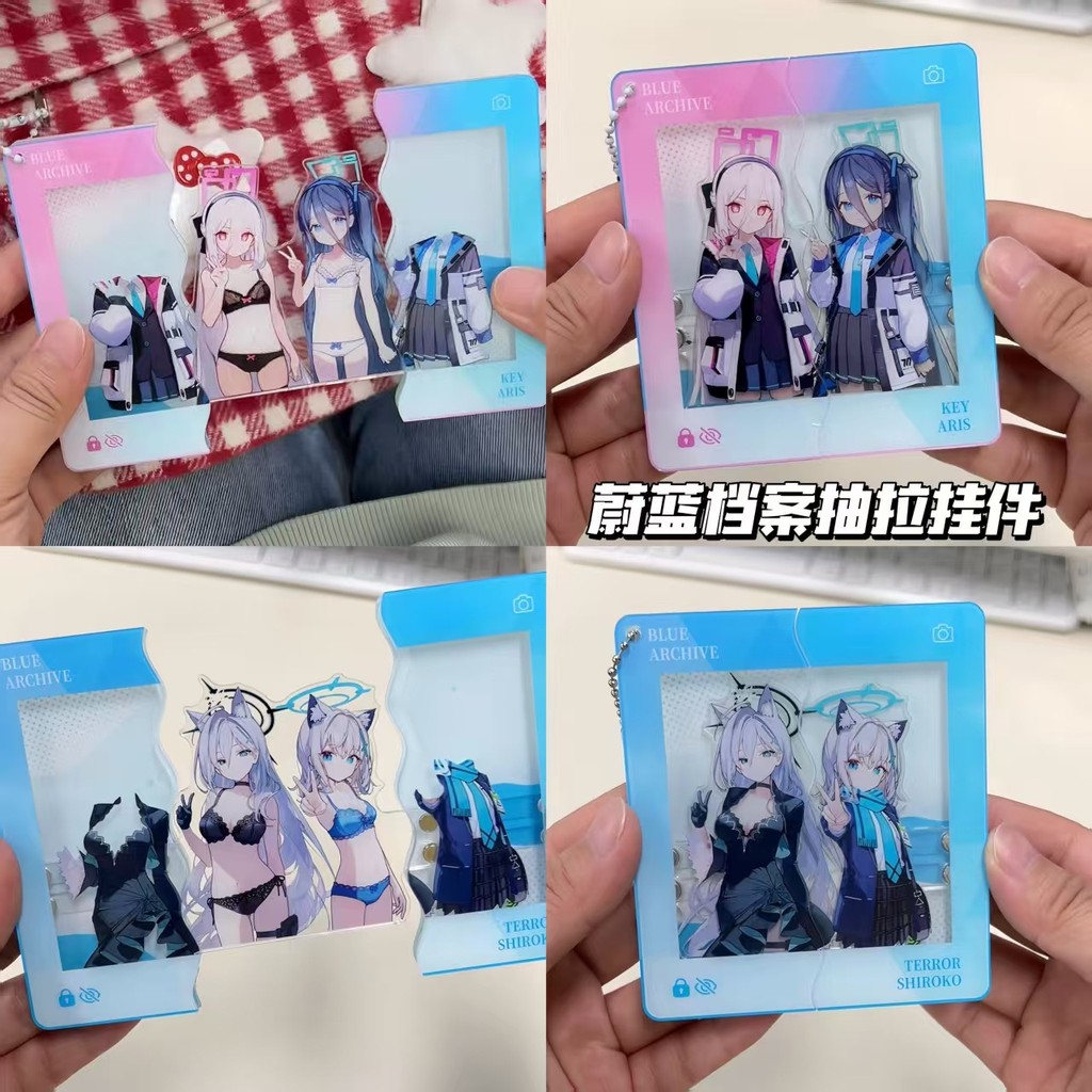 CC Blue Archive เกมอุปกรณ์เสริม Kei อะคริลิคดึงผ่านการ์ดจี้ของขวัญวันเกิด*&&&