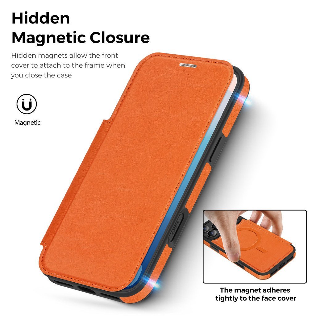สําหรับ iPhone 17 Pro Max Magnetic Flip Case 16 Pro Max Card Holder Case 15 Pro Max