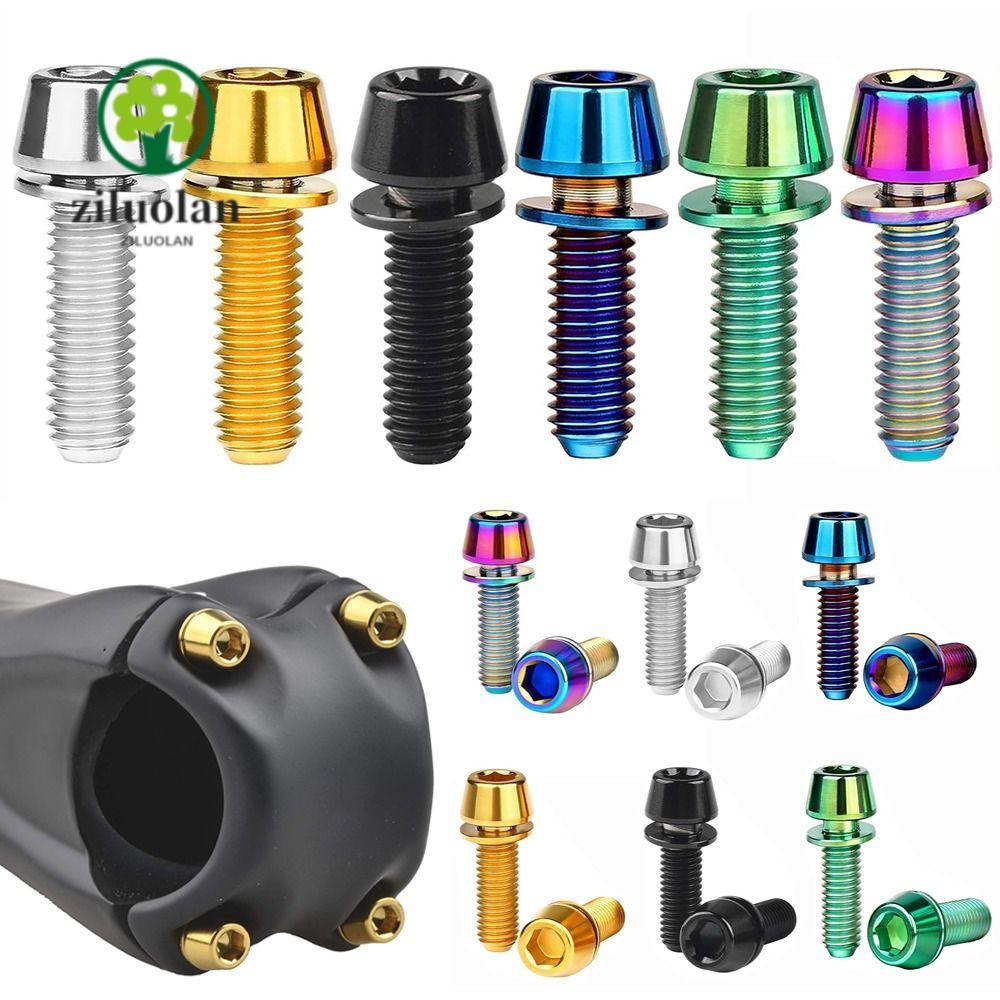 ZILUOLAN Titanium Bolt, M5x16mm M5x18mm Allen Hex สกรู, คุณภาพสูง M5x20mm พร้อมเครื่องซักผ้า Allen ส