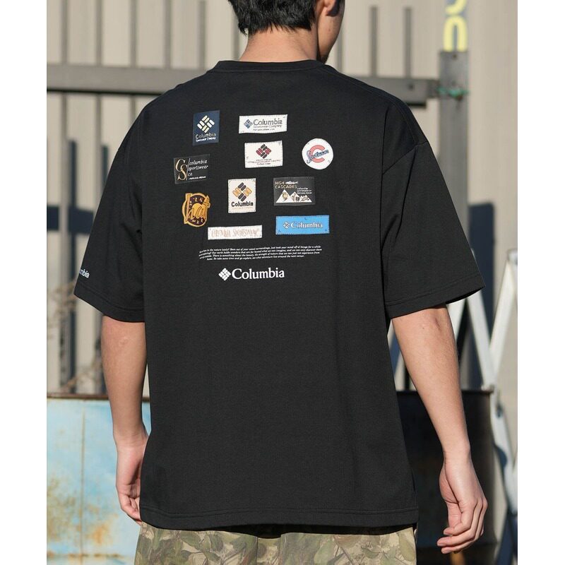 คลังสินค้าพร้อมแขนสั้น Colum retro American small label รูปแบบพิมพ์ผ้าฝ้ายพรีเมี่ยม 100% Unisex หลวมเสื้อยืดคอกลมใหม่