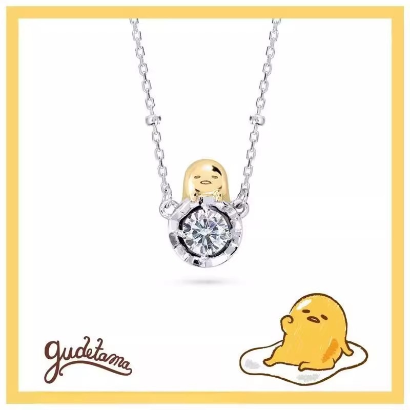 สร้อยคอหิน Brother Sang ประณีต Mo สินค้าเพชร Series น่ารัก Single Mo ไข่แดง Sang จี้เพชร gudetama จี