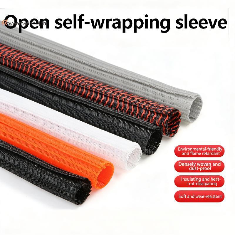 Tw Braided PET Cable Sleeve 5mm 8mm 10mm 13mm 16mm Self-Closed Wire Protection Wrap for Motorcycle Electronics huj