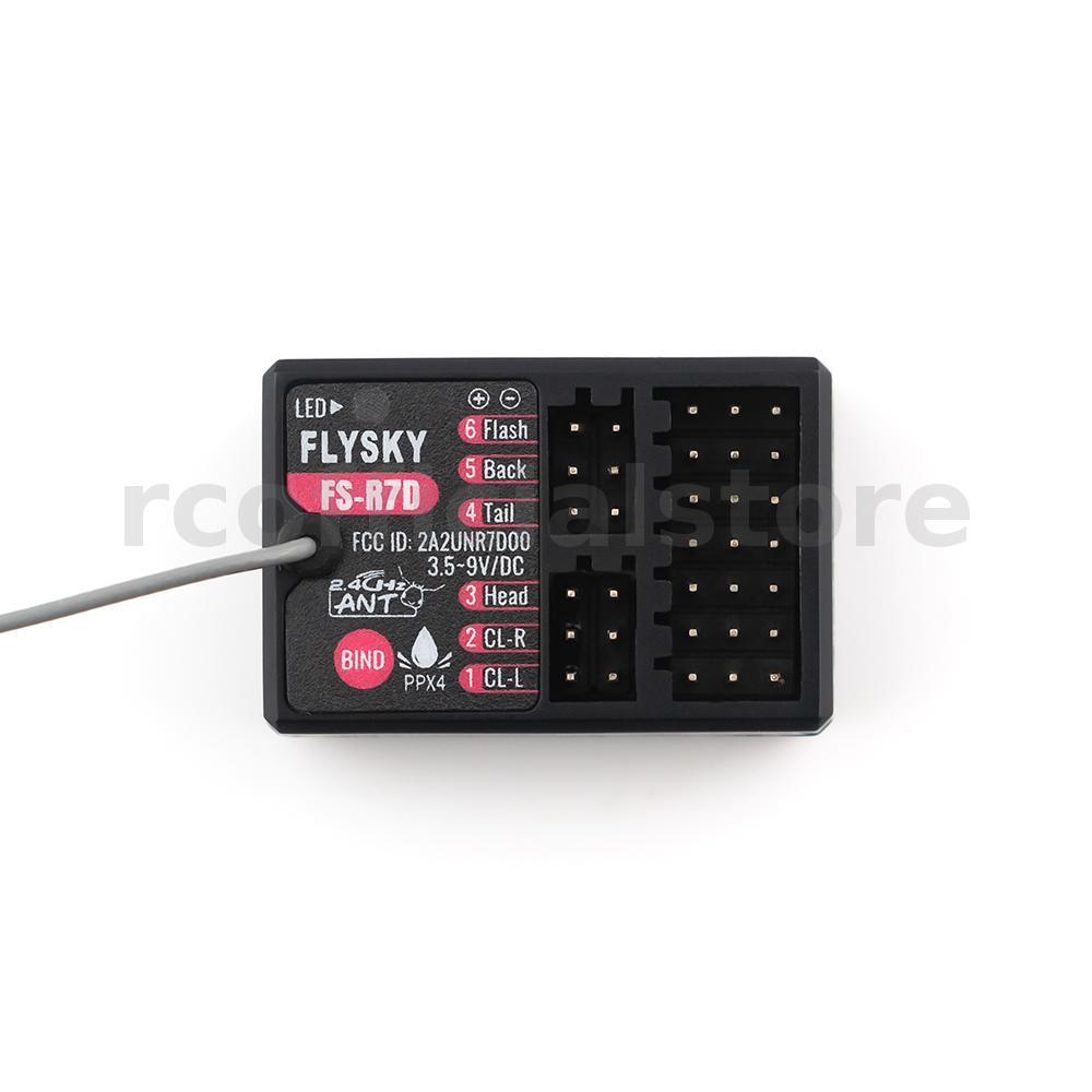 Flysky FS-R7D 2.4GHz 7CH ANT Protocol PWM/PPM เอาต์พุต Light Group Receiver สําหรับ FS-G7P เครื่องส่