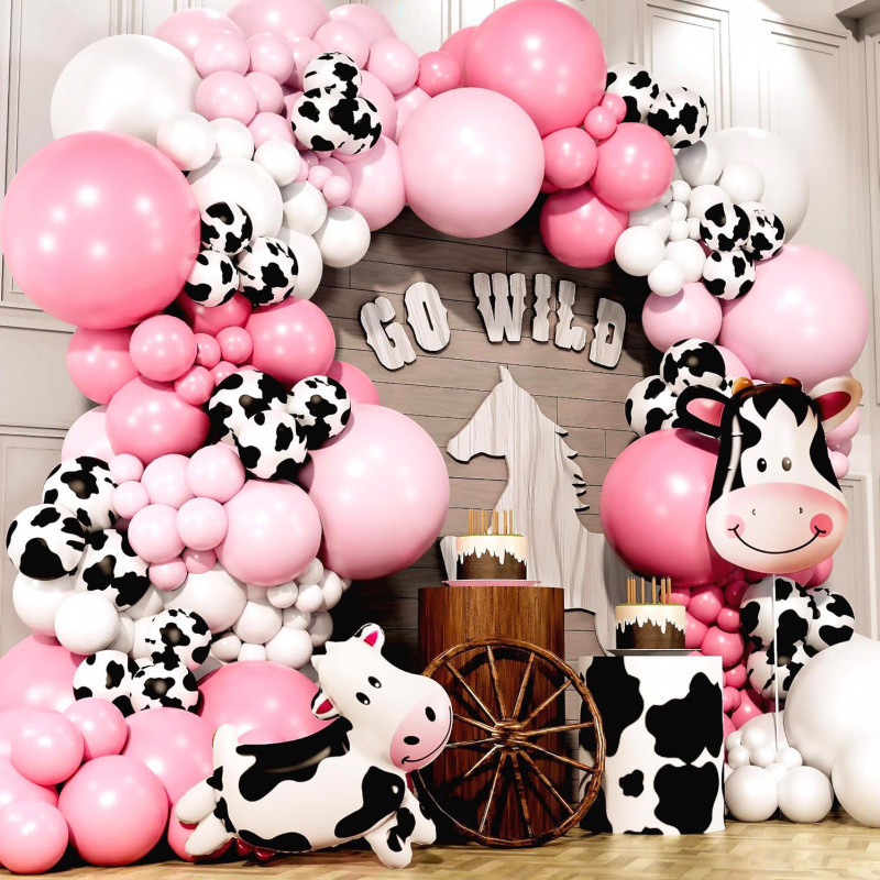 New Western Cowboy Cow Pattern Balloon Set Party Background Decoration Scene Atmosphere Party