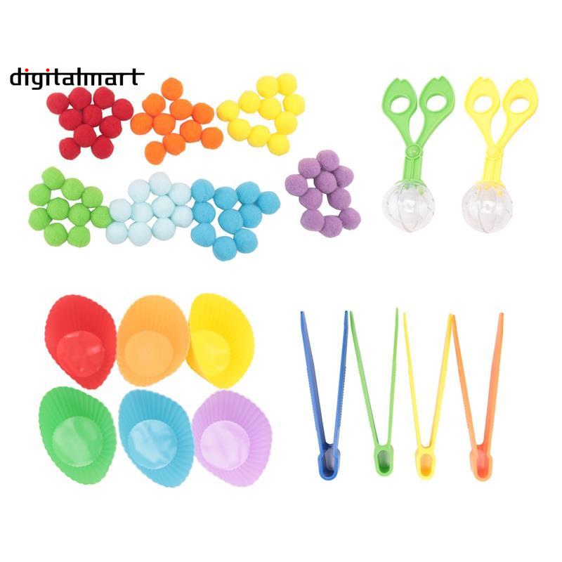 Sensory Bin Filler Fine Motor ของเล่น Sensory Bin Filler 2 กล่องเก็บกรรไกรสําหรับการเรียงลําดับการนั