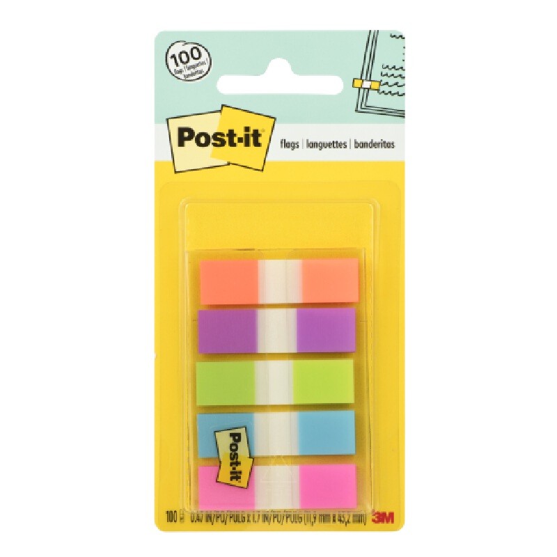 POST-IT แฟล็กซ์ 683-5CB2  5 สี ขนาด 0.47 X 1.7 นิ้ว