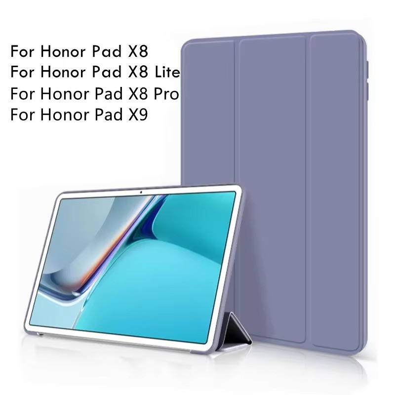สีทึบสําหรับ Honor Pad X10 X9 Pro X9a 11.5 Tri-fold Soft Silicon ฝาหลังสําหรับ Honor Pad X8 X8b X8a Lite X9 Pro TPU กันกระแทกแท็บเล็ตเกราะป้องกัน