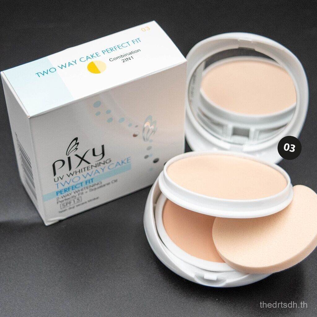 PIXY UV Whitening 2 IN 1 Double Layer Two Way Cake Compact Powder APQD