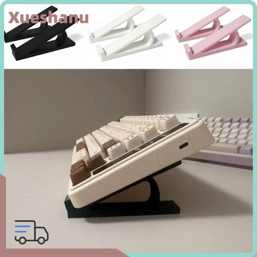 XUESEE ขาตั้งยกระดับคีย์บอร์ด 1 คู่, ไรเซอร์คีย์บอร์ดคอมพิวเตอร์พลาสติกแบบพกพา, อุปกรณ์เสริมคุณภาพสูงยกคีย์บอร์ดที่วางจอภาพมุม