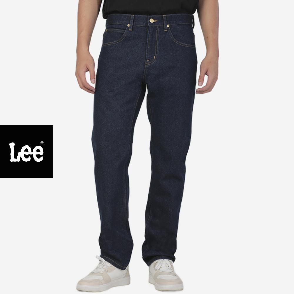 LEE กางเกงยีนส์ผู้ชาย เอวกลาง ทรงตรง รุ่น LE S126MKNOF01 สียีนส์เข้ม