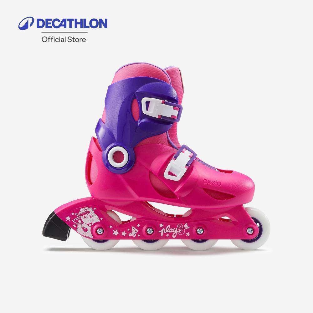 Decathlon Kids' Inline Skates Play 3 รองเท้าสเก็ตสำหรับเด็ก รุ่น Play 3 - Pink