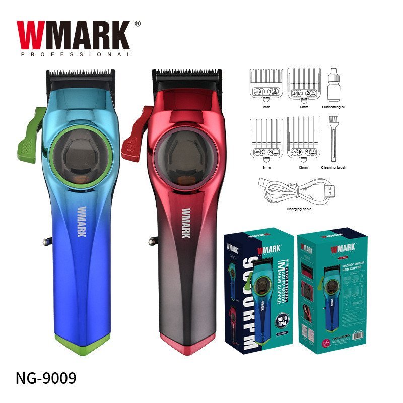 กรรไกรดิจิตอลตัดผม Magnetic Levitation LCD Cross-Border ng-9009dlc ผม Clipper ผมใบมีด wmark VV3M
