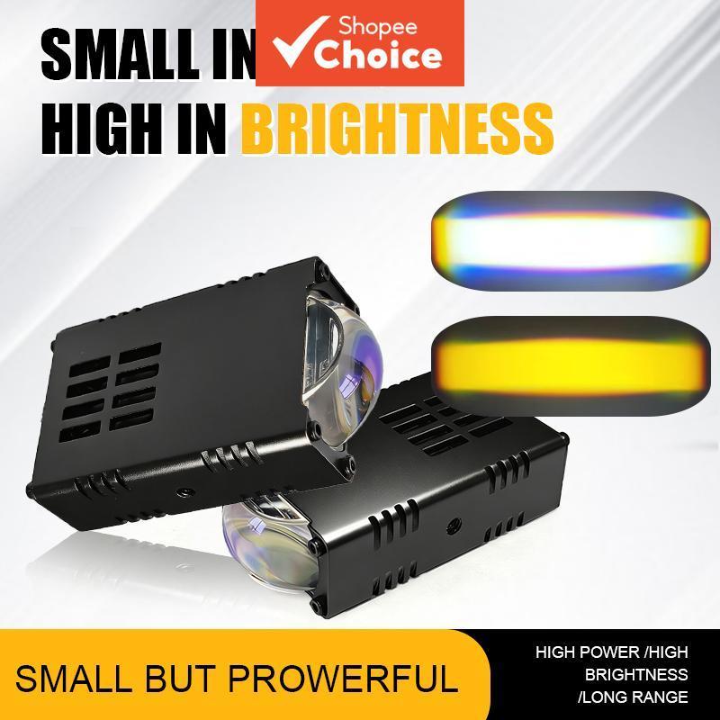 ไฟขับขี่ LED ขนาดเล็กสําหรับรถยนต์ มอเตอร์ไซค์ เลนส์โปรเจคเตอร์ กันชน ทํางานเสริม