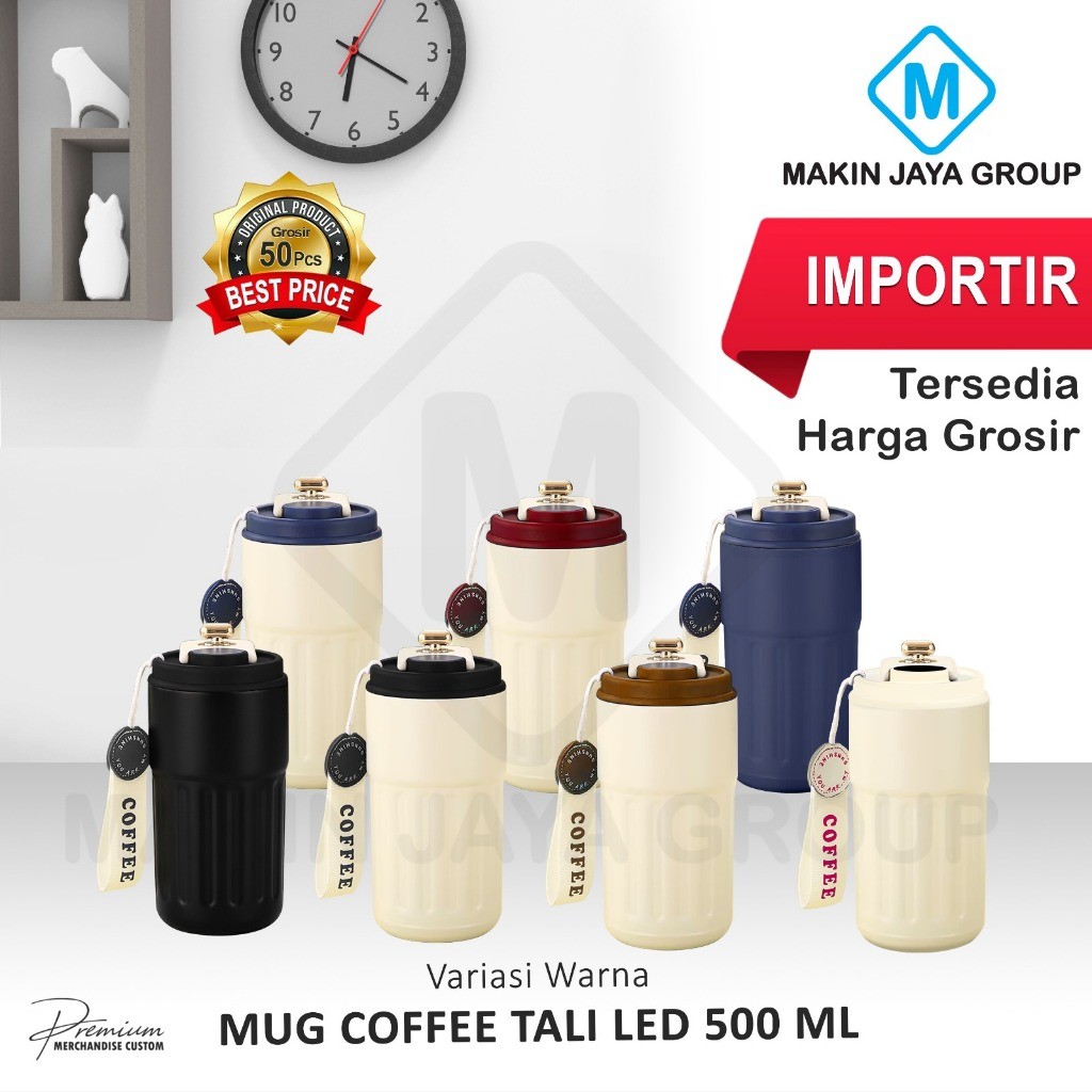 แก้วกาแฟพร้อมสายจอแสดงผล LED 316 Stainless MJG8028 – แก้วน้ําเก็บอุณหภูมิอัตโนมัติ, ป้องกันการรั่วไห