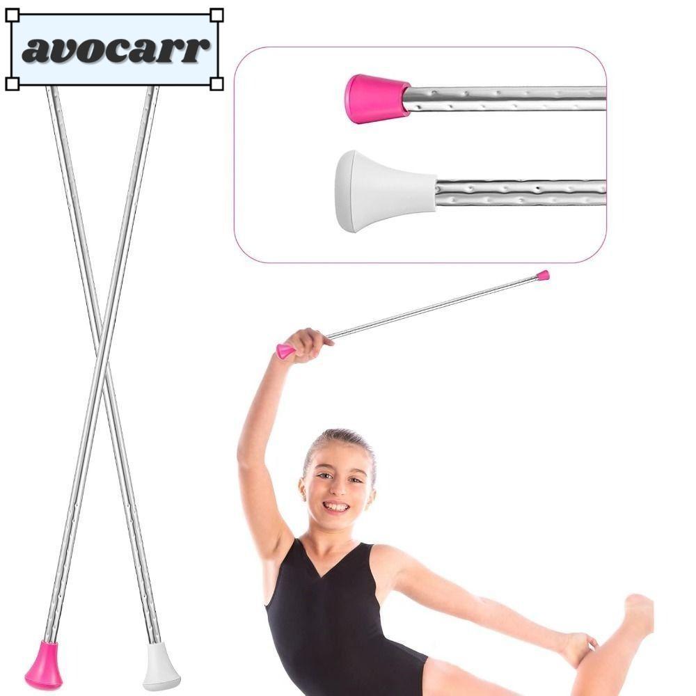 AVOCAR Twirling Baton,สแตนเลสน้ําหนักเบามีนาคม Baton,แบบพกพาProfessional Balancedริบบิ้นBandศิลปะประสิทธิภาพ