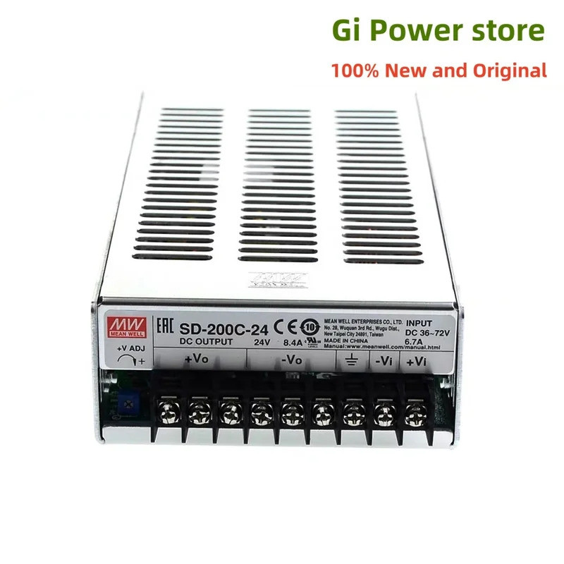 SD-200B/200C/200D 200W Mean Well เอาต์พุตเดี่ยว DC-DC Converter SD-200B-12/24/48/5 SD-200C-12/24/48/