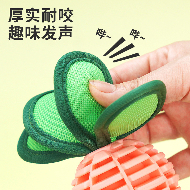 ของเล่นสุนัข บรรเทาความเบื่อหน่ายด้วยตนเอง TPU ลูกบอลของเล่นเสียงฟันกรามที่ทนต่อการกัดสุนัขขนาดเล็กขนาดกลาง