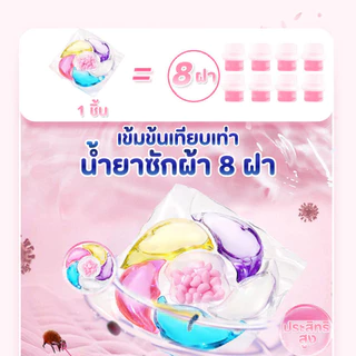 (1 แถม 1) เจลบอล 6in1 เข้มข้นพิเศษ ถุงละ 25 เม็ด ขจัดคราบฝังแน่น ใช้ง่าย เจลบอลซักผ้าหอม