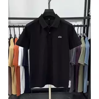 ผู้ชายแขนสั้นเสื้อโปโลฤดูร้อนสไตล์ใหม่เกาหลีรุ่นLapel Letterเย็บปักถักร้อยหล่อหลวมสบายๆธุรกิจAll-Match