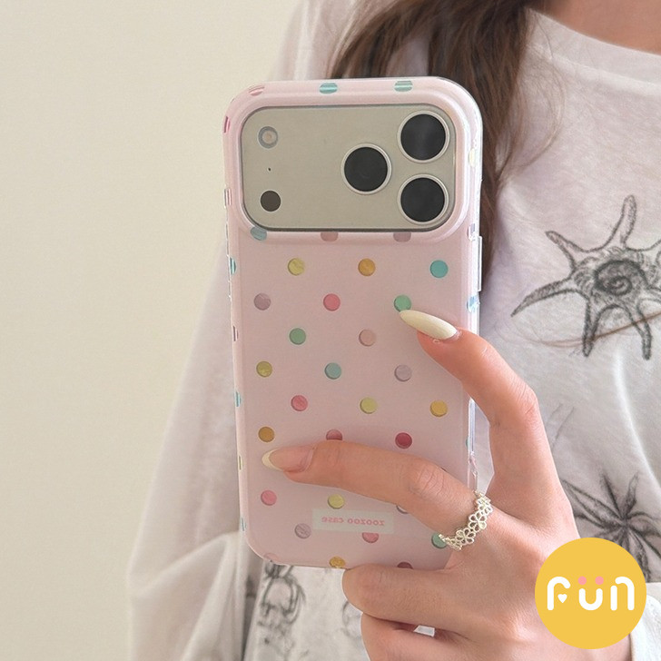 สีสัน Wave Point Big Hole โทรศัพท์มือถือสําหรับ iPhone 17 รูปที่ 4