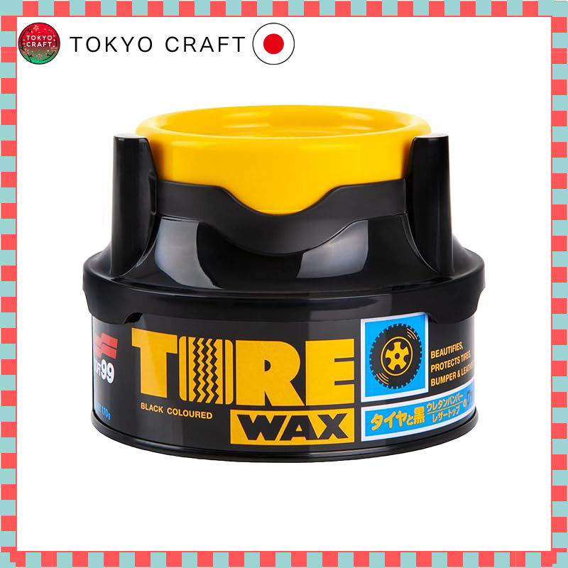SOFT99 Wheel Care WAX Tire Black Wax 170g for Automotive Tire Shine 02015