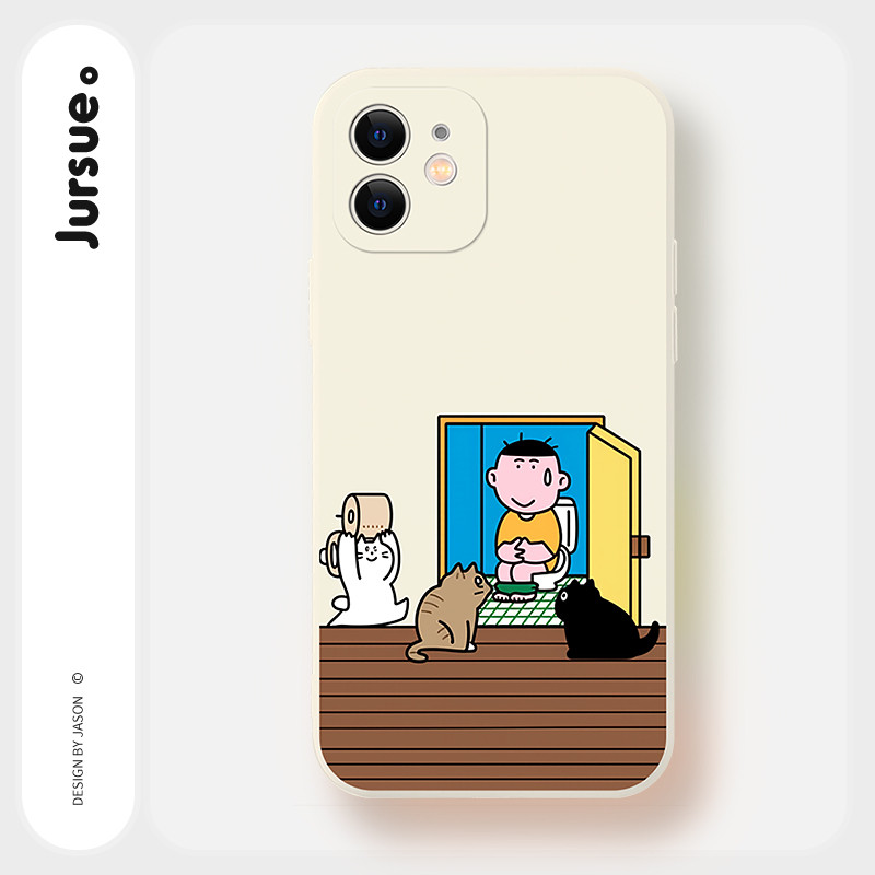 JURSUE เคสไอโฟน เคสนุ่มกันกระแทกมีสไตล์ตลกการ์ตูน เคสโทรศัพท์ for iPhone 17 Air 16 15 14 13 12 11 Pro Max SE 2020 X XR XS 8 7 Plus พลัส MZ50645Q