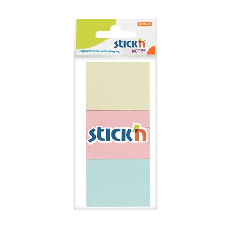 STICK N กระดาษโน้ต พาสเทล รุ่น 21126 คละสี ขนาด 1.5x2 นิ้ว