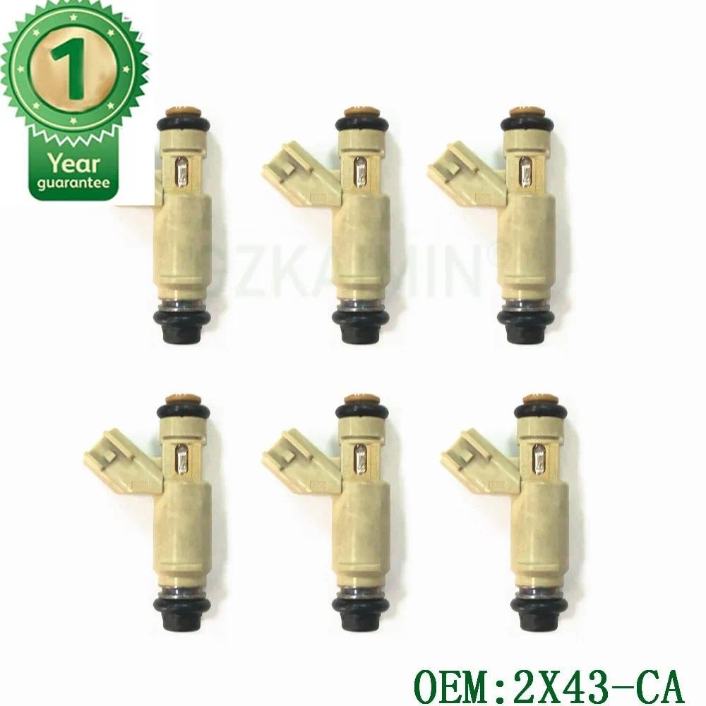 ชุดหัวฉีดน้ํามันเชื้อเพลิง 6 ชิ้น OEM 2X43-CA 2X43CA 195500-4270 AJ20 สําหรับ J-AGUAR F-ORD X-Type 2