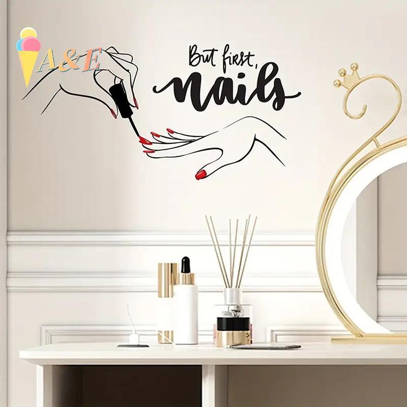 [QIMO] 1 ชิ้น Creative Nail Art Stiers Nail Art Studio Dressers Home Baground ผนังตกแต่ง Stiers Self