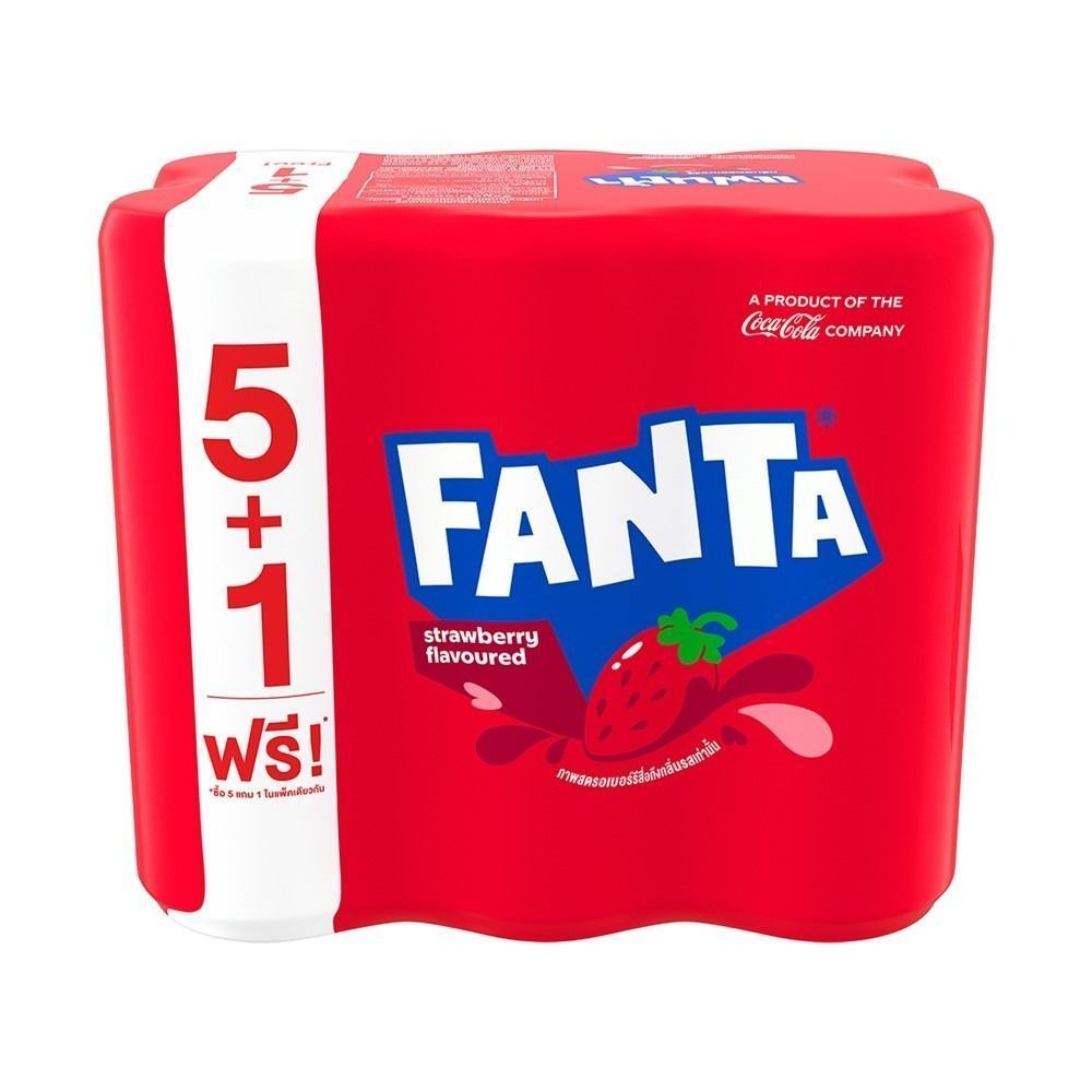 [สินค้าส่งด่วน] แฟนต้าน้ำแดงกระป๋อง 325มล.X6 FANTA STRAWBERRY 325 ML.X6