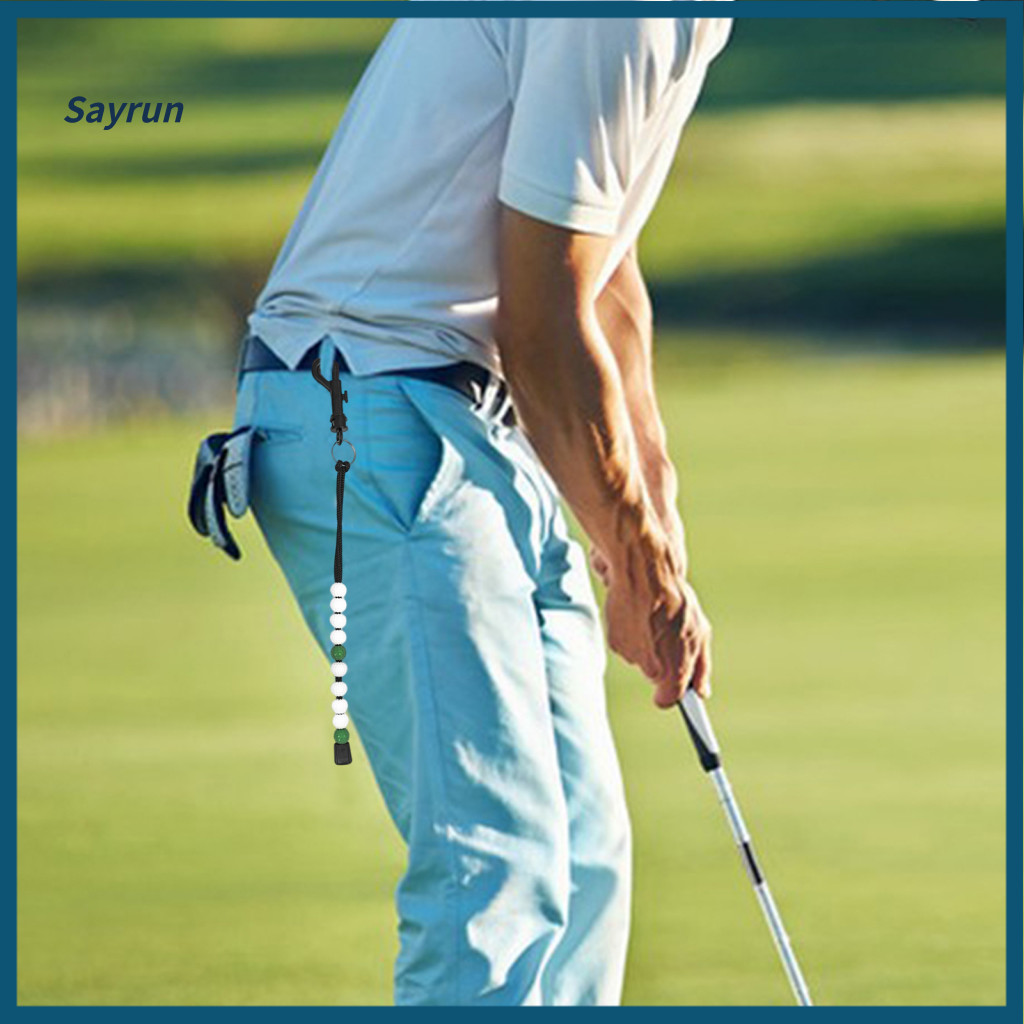 Sayrun String ติด Golf Score Counter Golf Shot Counter แบบพกพา Golf Score Counter พร้อมตะขอ Rhinesto