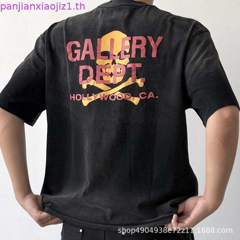 เสื้อยืด GALLERY DEPT แบบ sleeve-cut พร้อมลายตัดที่ข้อมือ