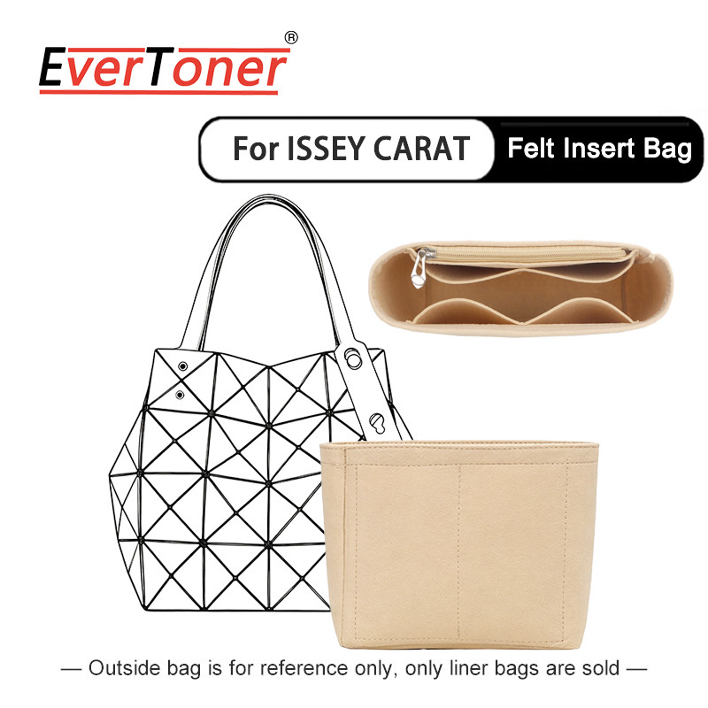 EverToner Felt แผ่นรองภายในกระเป๋า ISSEY CARAT 3/4 ตารางเรขาคณิต ทรงเพชร ออกแบบมาเพื่อรักษาสภาพกระเป๋า tote
