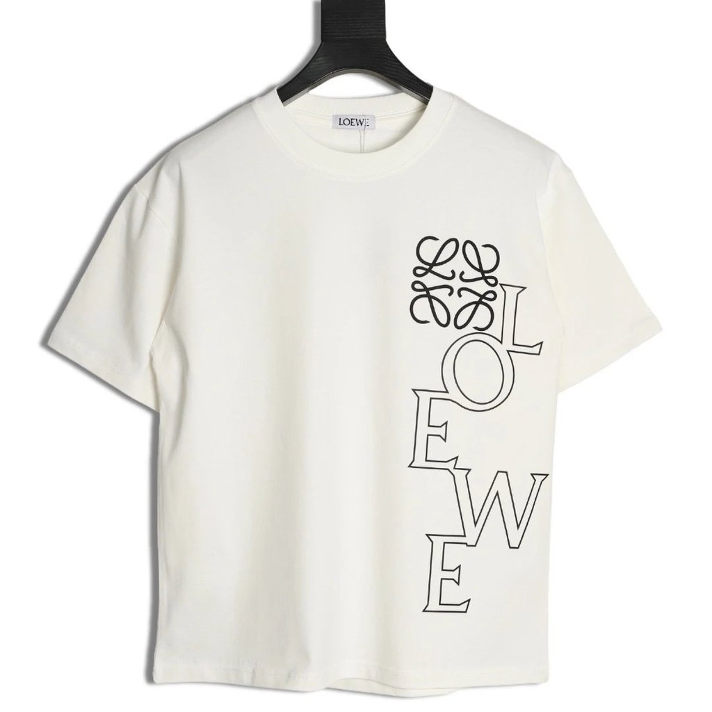 Loewe Loewe 25SS เสื้อยืดแขนสั้น Hollow Letter