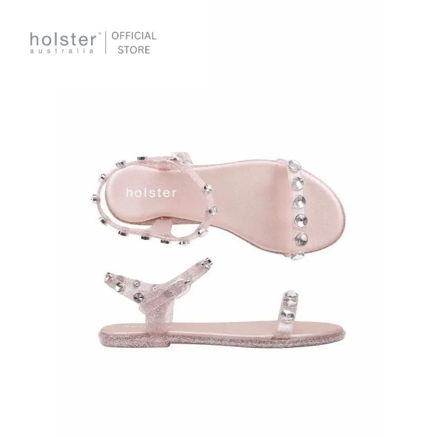 Holster รองเท้าแตะรัดส้นผู้หญิง Halo Glitter สี Rose