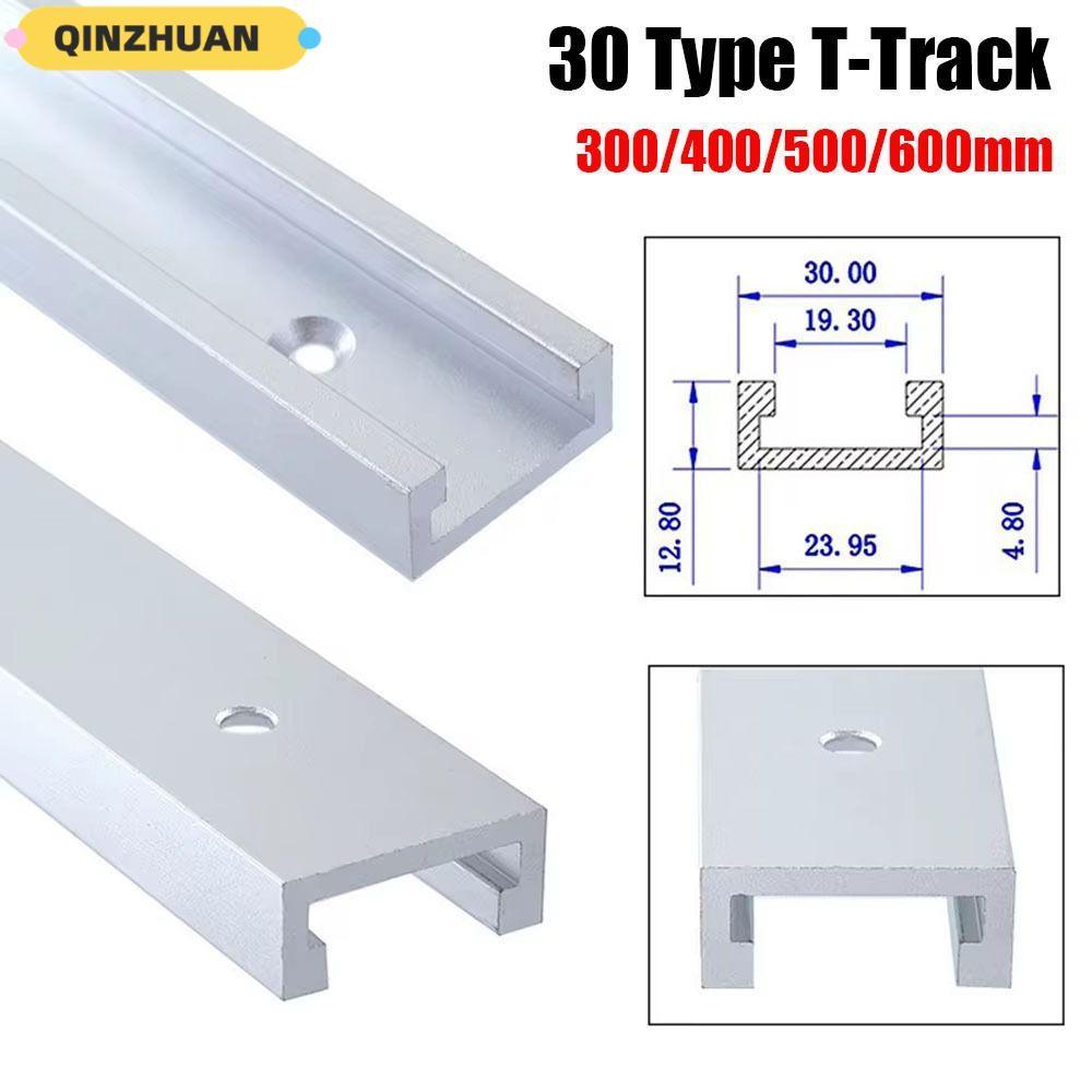 QINZHUAN 1 ชิ้น T-Slot Track, T Slider Fixture Slot สไลด์สไลด์ท่องเที่ยว Rail T-Track, 30 ประเภท 300