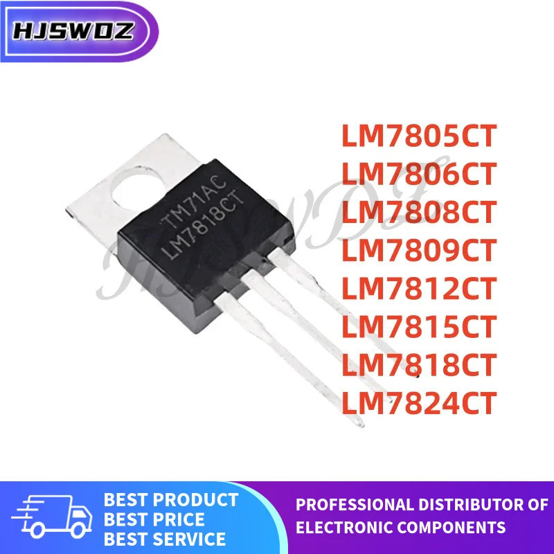 10PCS LM7812CT LM7815CT LM7818CT LM7806CT LM7805CT LM7808CT LM7809CT LM7824CT TO-220 mos ชิป ic CGXN