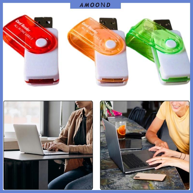 AMOOND 4 Slot Card Reader Memory Stick Adapter USB to TF MS Card Reader สําหรับกล้อง