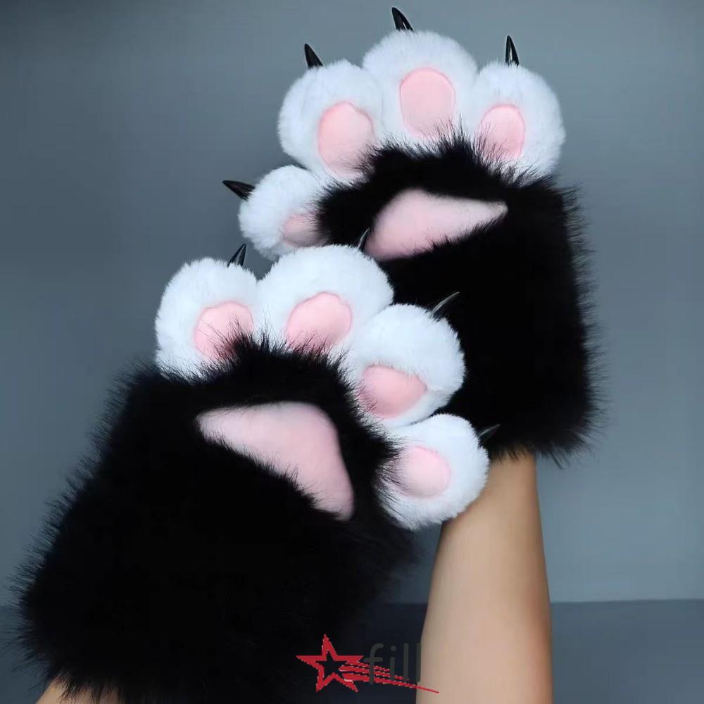 ถุงมือแมวสำหรับคอสเพลย์ กะทัดรัดเหมือนการ์ตูน มีเสียงเหมียวเมื่อใช้งาน พร้อมแพ็คเกจเป็นของขวัญ