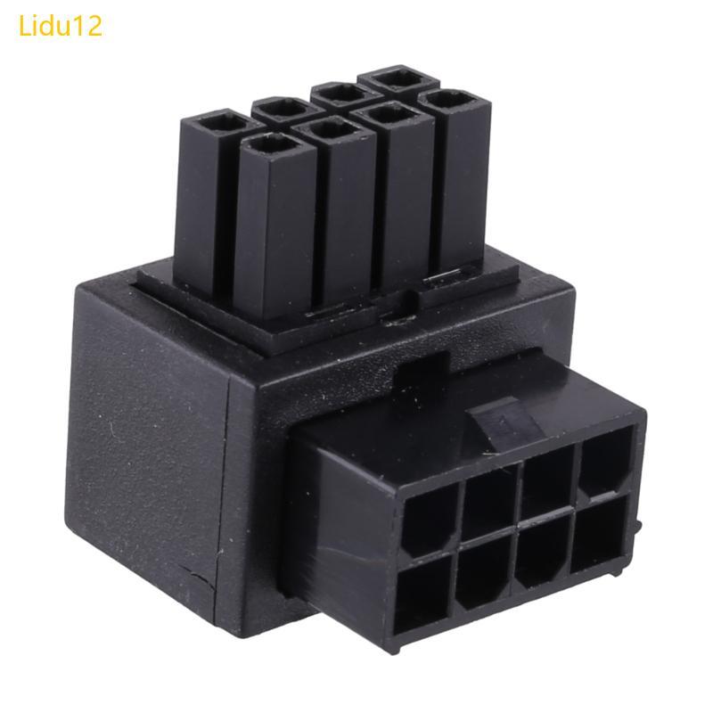 Lidu12 เดสก์ท็อปเมนบอร์ด CPU 8Pin Power Adapter บอร์ดหลัก 8pin ถึง 8Pin 90 องศาขั้วต่อพวงมาลัย 90° อ