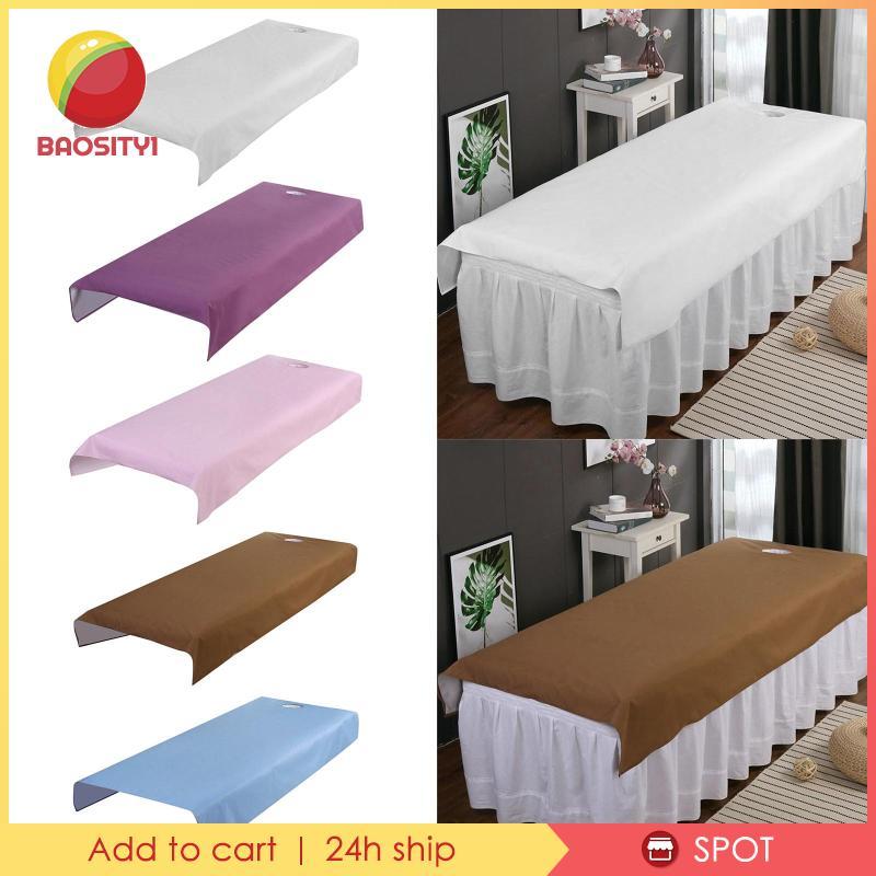[Baosity1] ผ้าปูที่นอนนวดความงาม, Salon Massage SPA Couch Soft Bed Cover , with Breath Hole, 200x75c
