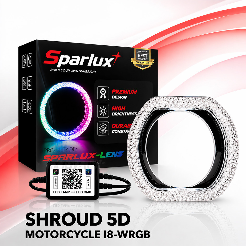 Shroud Matrix 5D มอเตอร์อะคริลิค I8 O-WRGB 2.5 นิ้ว / 3.0 นิ้ว APP บลูทูธ 210 โหมด DC 12V